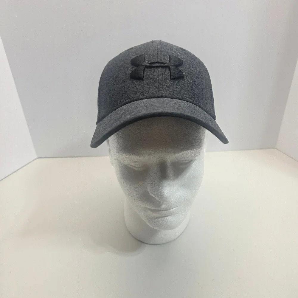 Under Armour Pro Fit Mens Gray Heathered Stretch Fit Baseball Cap Hat M/L